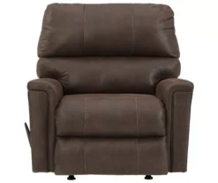 Navi Chestnut Faux Leather Rocker Recliner