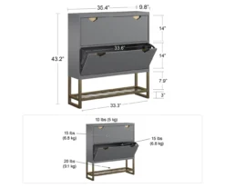 CosmoLiving Brielle Entryway Shoe Storage Cabinet -Best Furniture Store 810589009 2