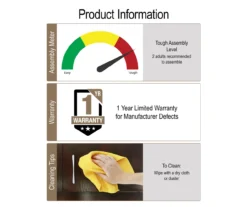 CosmoLiving Brielle Entryway Shoe Storage Cabinet -Best Furniture Store 810589010 2