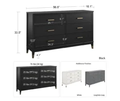 CosmoLiving Westerleigh 6-Drawer Dresser 30 CosmoLiving Westerleigh 6-Drawer Dresser -Best Furniture Store 810589236 3