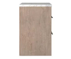 Senniberg Oak & Faux Calcutta 2-Drawer Nightstand 10 Senniberg Oak & Faux Calcutta 2-Drawer Nightstand -Best Furniture Store 810589298 6