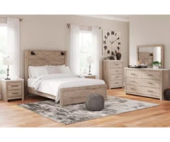 Senniberg Oak & Faux Calcutta 6-Drawer Dresser -Best Furniture Store 810589300 810589331 810589332 810589298 810589299