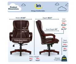Serta Conway Big & Tall Bonded Leather Office Chair -Best Furniture Store 810590315 6 1