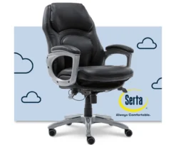 Delvin Black Bonded Leather Office Chair -Best Furniture Store 810590317 1