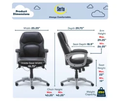 Delvin Black Bonded Leather Office Chair -Best Furniture Store 810590317 6