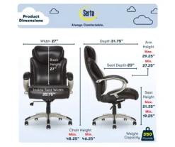 Dayton Dark Brown Big & Tall Bonded Leather Office Chair -Best Furniture Store 810590372 6