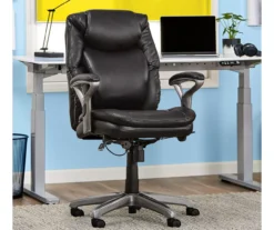 Anniston Black Bonded Leather Office Chair -Best Furniture Store 810590373 2