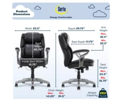 Anniston Black Bonded Leather Office Chair -Best Furniture Store 810590373 6