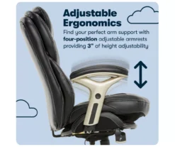 Claremont Black Bonded Leather Office Chair -Best Furniture Store 810590374 11