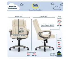 Serta Garret Executive Bonded Leather Office Chair -Best Furniture Store 810590385 7