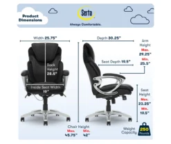 Serta Bryce Bonded Leather Office Chair -Best Furniture Store 810590389 6