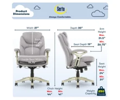 Serta Claremont Fabric Office Chair -Best Furniture Store 810590395 6