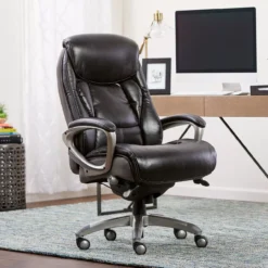 Lautner Gray Executive Bonded Leather Office Chair 10 Lautner Gray Executive Bonded Leather Office Chair -Best Furniture Store 810590397 21
