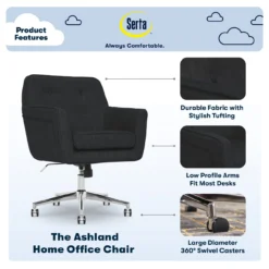 Serta Ashland Fabric Office Chair -Best Furniture Store 810590407 71