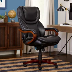 Conway Black Big & Tall Bonded Leather Office Chair 16 Conway Black Big & Tall Bonded Leather Office Chair -Best Furniture Store 810590408 21