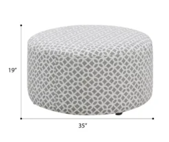 Anderson Gray Lattice Ottoman -Best Furniture Store 810590544 2 1