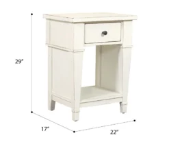 Kali Weathered White 1-Drawer Nightstand 5 Kali Weathered White 1-Drawer Nightstand -Best Furniture Store 810591523 2