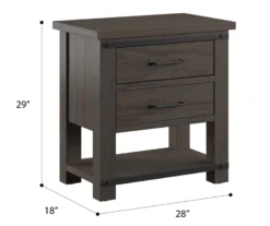Cameron Cocoa 2-Drawer Nightstand -Best Furniture Store 810591524 4