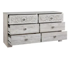 Paxberry Whitewash 6-Drawer Dresser 6 Paxberry Whitewash 6-Drawer Dresser -Best Furniture Store 810591798 3