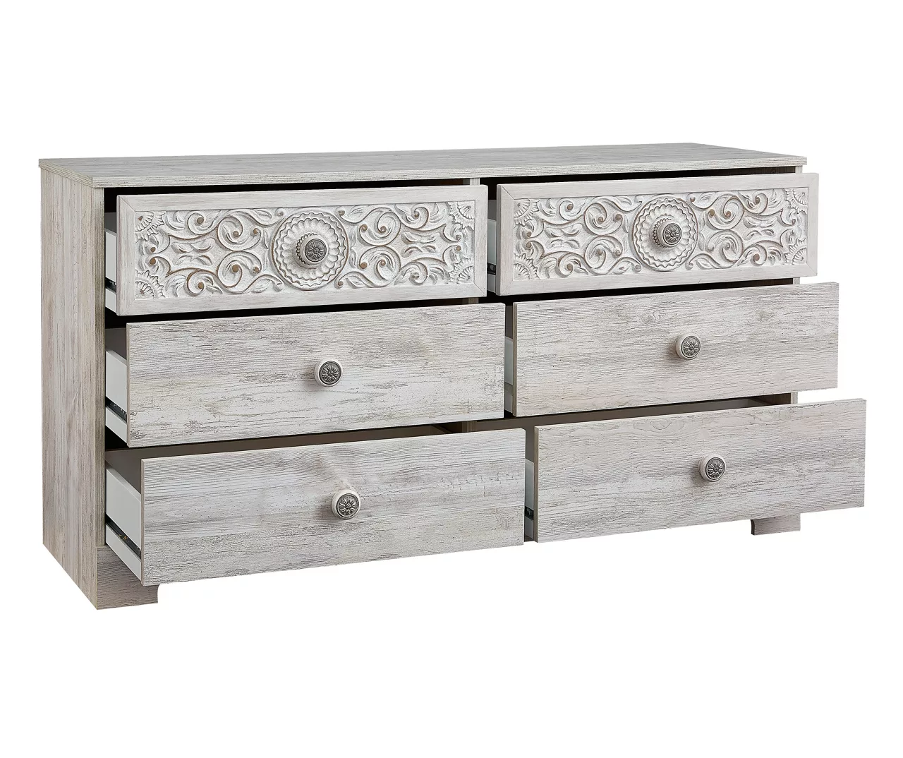 Paxberry Whitewash 6-Drawer Dresser 3 Paxberry Whitewash 6-Drawer Dresser - Image 3