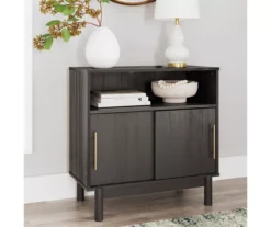 Brymont Dark Gray Sliding Door Accent Cabinet -Best Furniture Store 810591843 7