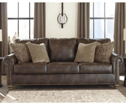 Nicorvo Coffee Faux Leather Sofa -Best Furniture Store 810594588 1 1