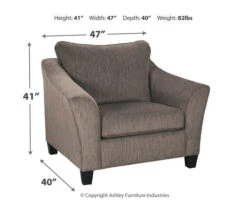 Nemoli Slate Chair And A Half -Best Furniture Store 810594614 6