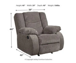 Tulen Gray Rocker Recliner -Best Furniture Store 810594621 4