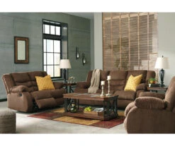 Tulen Chocolate Reclining Loveseat -Best Furniture Store 810594622 810594623 2