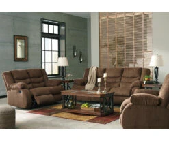 Tulen Chocolate Reclining Loveseat -Best Furniture Store 810594622 810594623
