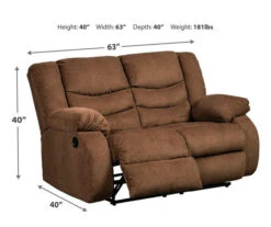 Tulen Chocolate Reclining Loveseat -Best Furniture Store 810594623 4