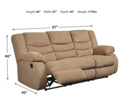 Tulen Mocha Reclining Sofa -Best Furniture Store 810594625 3 1
