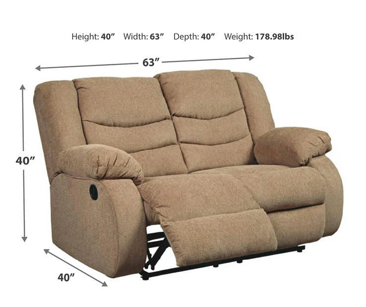 Tulen Mocha Reclining Loveseat 8 Tulen Mocha Reclining Loveseat - Image 8