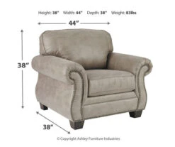 Olsberg Steel Faux Suede Armchair -Best Furniture Store 810594671 3 1