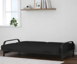 DHP Elbern Black Metal Futon With Black Microfiber Cover -Best Furniture Store 810598097 4
