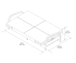 DHP Elbern Black Metal Futon With Black Microfiber Cover -Best Furniture Store 810598097 7