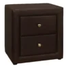 Monarch Faux Leather Nightstand