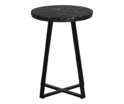 Monarch Faux Marble & Metal Accent Table -Best Furniture Store 810598395 A2