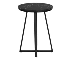 Monarch Faux Marble & Metal Accent Table -Best Furniture Store 810598395 A3