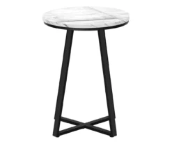 Monarch Faux Marble & Metal Accent Table -Best Furniture Store 810598396 A0