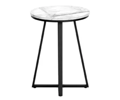 Monarch Faux Marble & Metal Accent Table -Best Furniture Store 810598396 A3