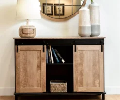 Modern Industrial Black & Brown Sliding Door Sideboard -Best Furniture Store 810598711 A0 2