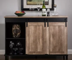 Modern Industrial Black & Brown Sliding Door Sideboard -Best Furniture Store 810598711 A0 3