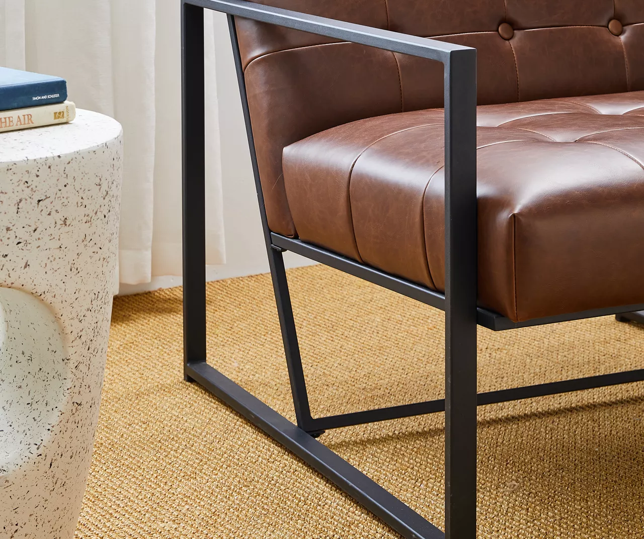 Glitzhome Modern Industrial Faux Leather Accent Chairs, 2-Pack 14 Glitzhome Modern Industrial Faux Leather Accent Chairs, 2-Pack - Image 14