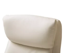 Cream Mid-Century Modern Faux Leather Executive Office Chair -Best Furniture Store 810598938 A0 6