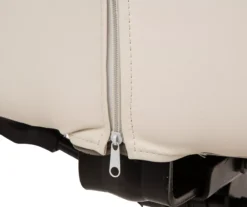 Cream Mid-Century Modern Faux Leather Executive Office Chair -Best Furniture Store 810598938 A0 7