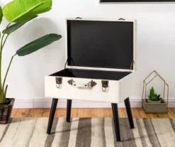 Seashell White Velvet Suitcase Storage Stool 9 Seashell White Velvet Suitcase Storage Stool -Best Furniture Store 810598945 A0 3