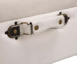 Seashell White Velvet Suitcase Storage Stool 11 Seashell White Velvet Suitcase Storage Stool -Best Furniture Store 810598945 A0 5