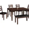 Coviar 6-Piece Dining Set With Bench
