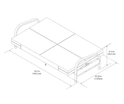 DHP Elbern Black Metal Futon With Cover -Best Furniture Store 810599700 810600181 810600182 A8 2